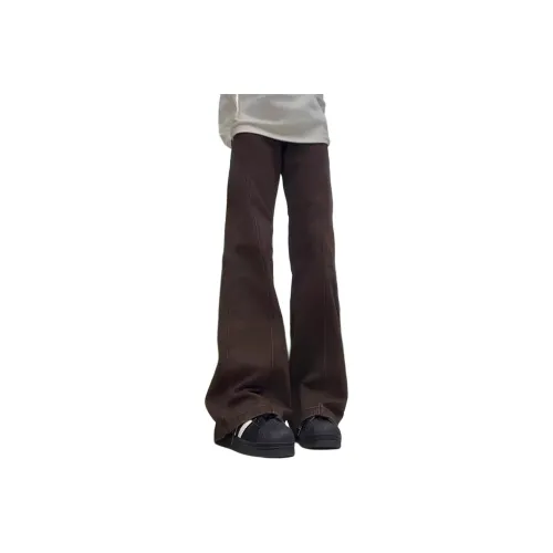 DEMAVIE Кофейный Унисекс Джинсы