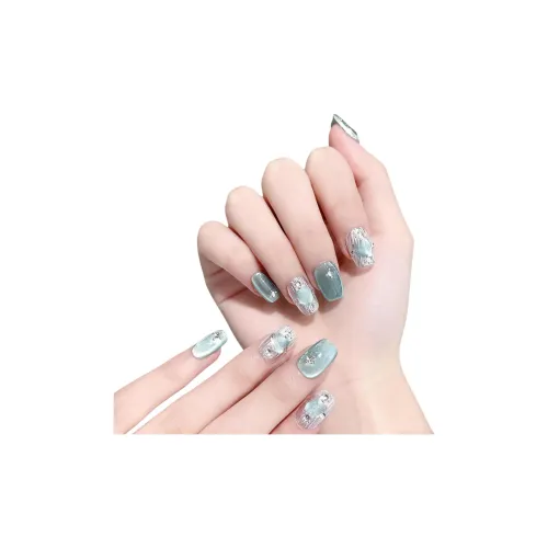 XNTX Заплатки для ногтей Ногти Art Заплатки для ногтей False Nail Короткий Квадрат Прохладный Color Series Телесный Coquette