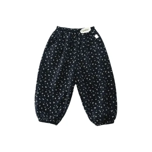 SHIBU Xinweize Одежда Цветочный Брушированный Тренировочные брюки Темно-синий Синий Предшкольные Тренировочные брюки