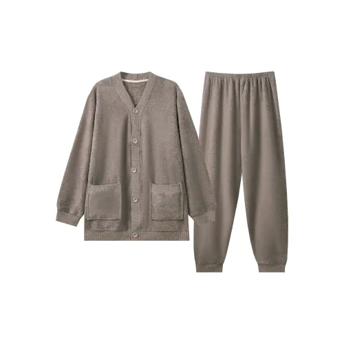 MENGLUAN Верблюжий цвет Мужской Пижамный комплект