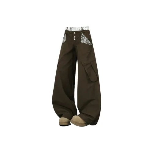 W7H1 Коричневый Унисекс Джинсы