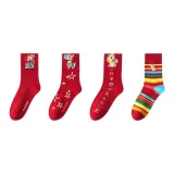 4 пачки мультяшных носков, стиль C [подарочный набор в коробке]