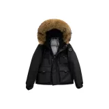 Черный хлопковый пуховик