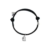 Жест сердца, Призрак, Женские, Черный, Браслет-шнурок