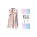 Розовый, серый, клетка (звездная коробка)