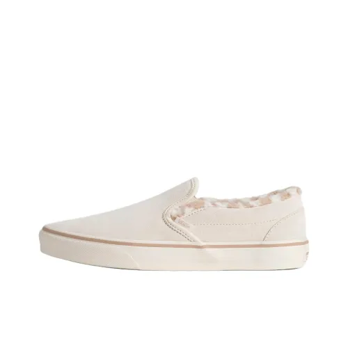 Vans CLASSIC Slip-On Скейтборд Кроссовки Унисекс Бежевые