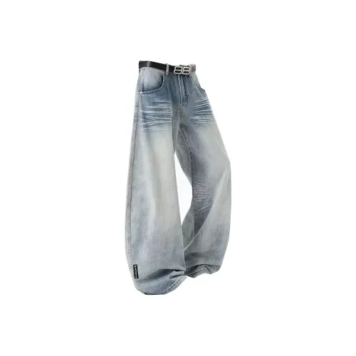 FCB ARCELONA Синий Без Бренда Застежка Унисекс Джинсы