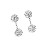 Серьги-гвоздики "Гипсофила" (6 мм)