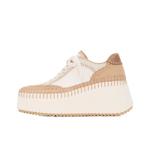 Chloe Nama Низкий Топ Повседневная Обувь Женская Белая Коричневая