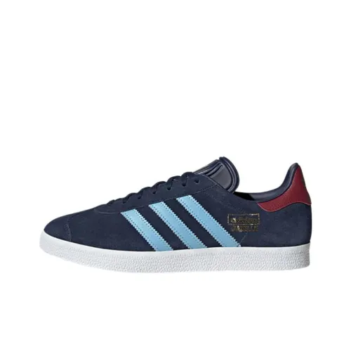 Adidas Originals Gazelle Abrasion Resistant Дышащие Низкие Кроссовки для скейтбординга Унисекс Морской синий