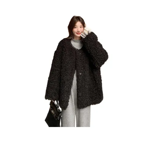 Vintage Cars Бархат Feel Пальто Женские