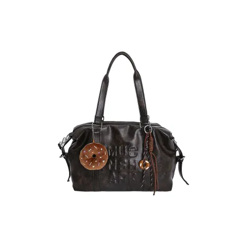 DIFFERENT FACES ПУ (полиуретан) Сумка через плечо Сумка на плечо Женская Кофейного цвета