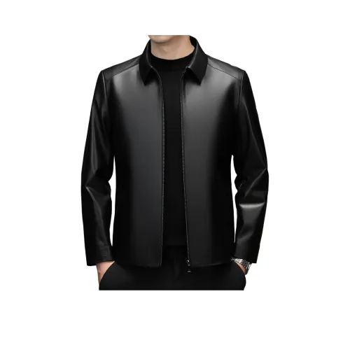 KADANDINUO Черные мужские кожаные куртки