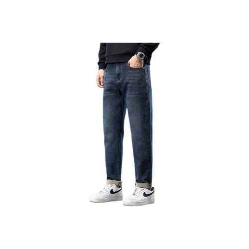 Tonlion Темно-синий Унисекс Джинсы