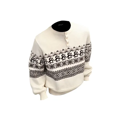 YIWANSHIDUO Экрю [Элегантность универсальный стиль] Унисекс Трикотаж