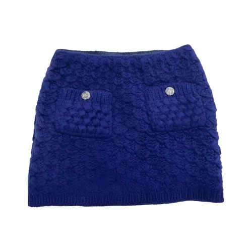 CHANEL 22A Премиум Ручная работа Коллекция Повседневные Короткие Юбки Женские Синие