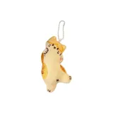 Милый маленький апельсиновый кошачий украшенный брелок в виде куклы