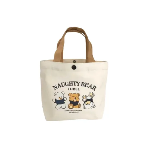 GEANNUO Cute Bear Холст Маленький Универсальный Портативный Сумка для еды Косметичка Портативный Встроенный