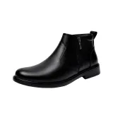 Черные утепленные туфли