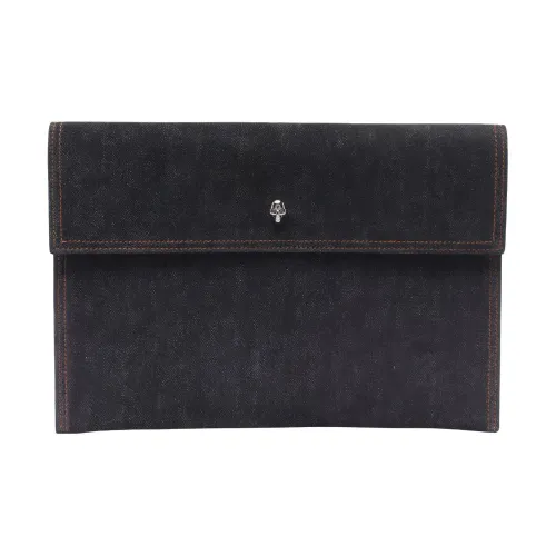 Alexander McQueen Телячья кожа клатч женский синий