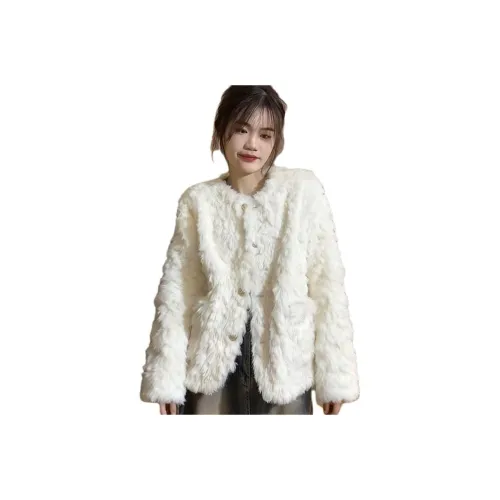 GUOZHEN Экрю Женские пуховики