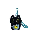 Большеглазый черный кот - Синий шнур - Синий через плечо - Сумка