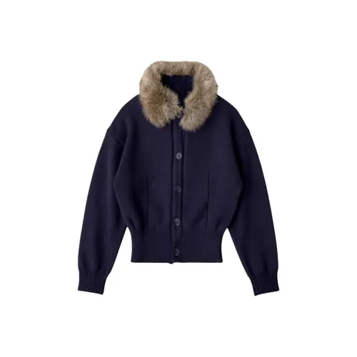 GUOZHEN Темно-синий синий женский трикотаж