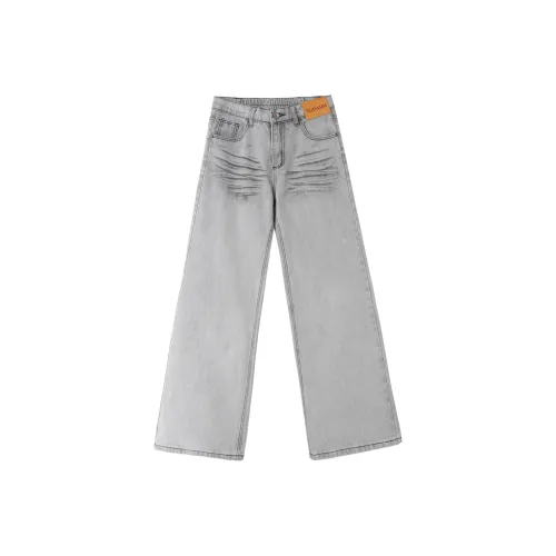 Kudamm Бетонно-серый Унисекс Джинсы