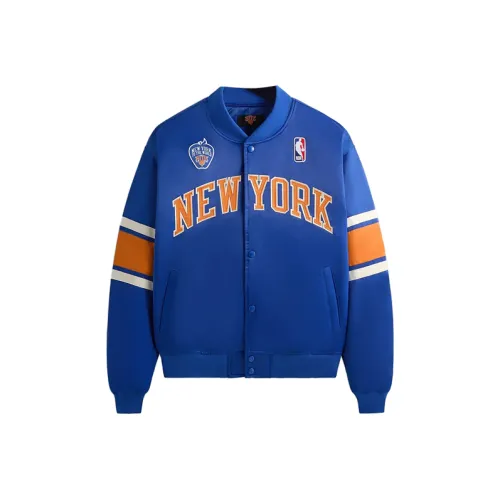 KITH FW25 NBA New York Knicks Patrick Ewing Классический Satin Куртка Мужская