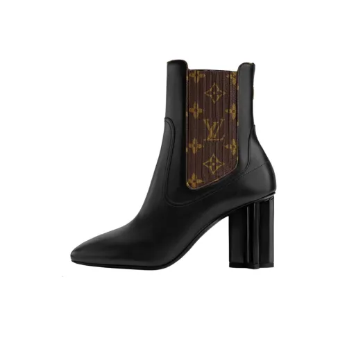 LOUIS VUITTON Silhouette Короткий Челси 8 см Женский Черный