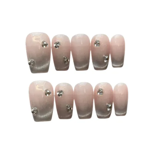 MONLEYTA 671 Французский STACK Дрель Короткий ЛАДДЕР Светло-розовый Градиент Однотонный