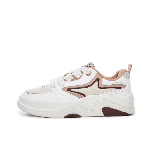 Erke Амортизация Устойчивый к истиранию Легкий Противоскользящий Низкий Топ Скейтборд Кроссовки Женские Серый Белый