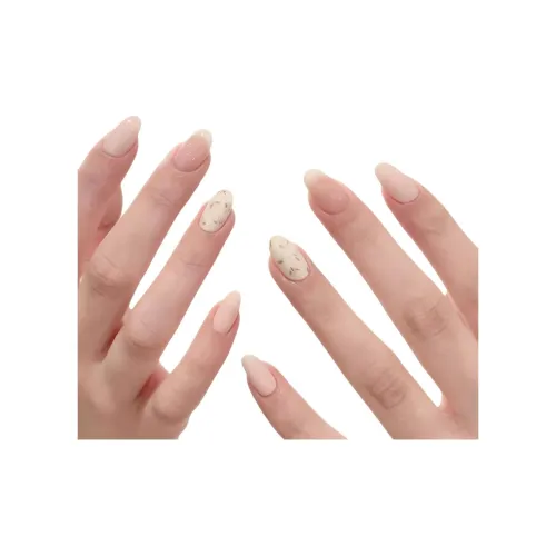 T Z Milky Цветочный False Nail Короткий Нюдово-розовый Градиентный Матовый