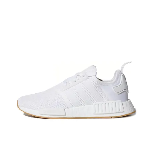 Adidas Originals NMD_R1 Амортизация Против скольжения Устойчивый к истиранию Низкий Топ Повседневная обувь Унисекс Чисто белый