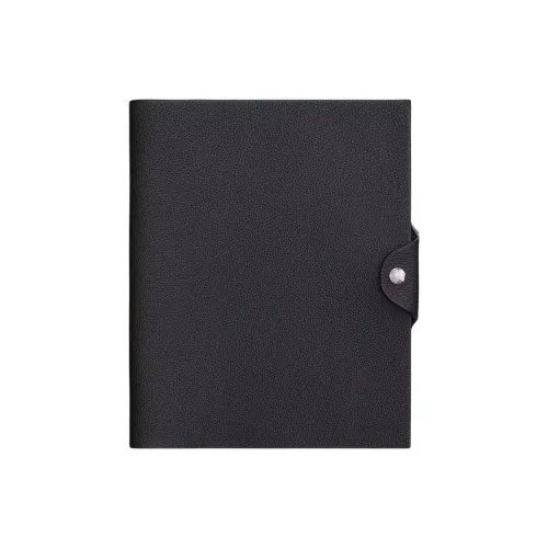 HERMES Ulysse Коровья кожа Togo Защитный чехол Унисекс 3Y Caban Черный Цвет ткани