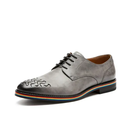 Kaltendin Повседневные кожаные туфли с низким верхом темно-серый мужской