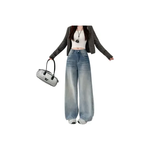 Amyway Синий Утолщенный и с Флисовой Подкладкой Женские Джинсы