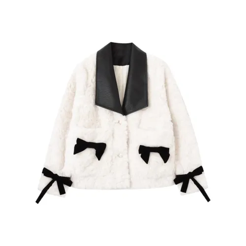 GUOZHEN Белое Женское Пальто