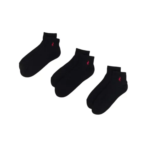 Polo Ralph Lauren SS22 Низкие носки для мужчин 3 упаковки черный