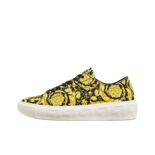 VERSACE Barocco Покрытие Низкий Топ Casual Мужской Желтый