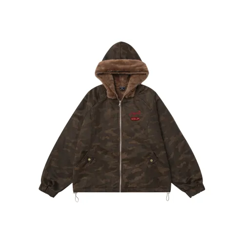 HOKLV Коричневый Унисекс Пуховики