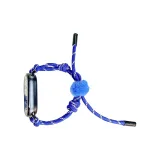 Пухлый шар, вязаный с канатовым ремешком - темно-синий