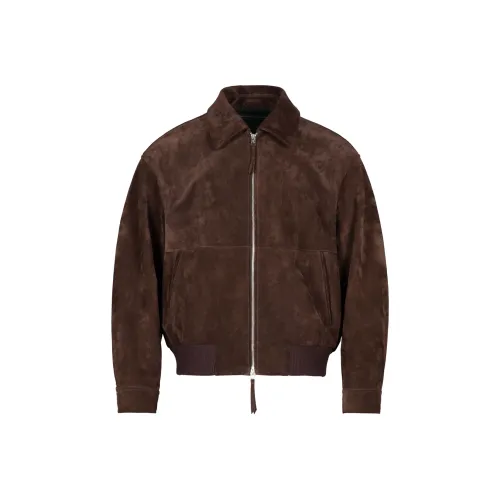 ORANGE DRAGON 2025 Winter Кожа Куртка Унисекс Кофе