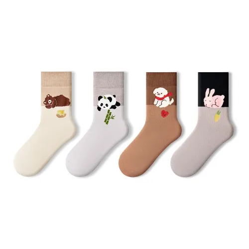 PRIMEET Носки Crew Женские упаковка из 4 пар