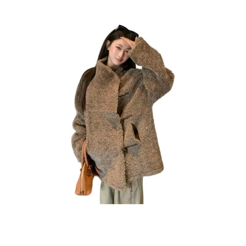 DATOUXIAYUBUCHOU Беллфлауэр Серый Женское Пальто