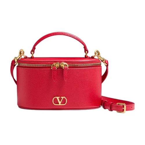 Valentino Vlogo Signature Коровья кожа крупнозернистая текстура сумка мини женский красный