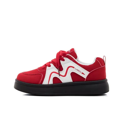 HUANQIU визуально увеличивает рост Легкая Дышащая Низкий Топ Повседневная обувь Женская Красная