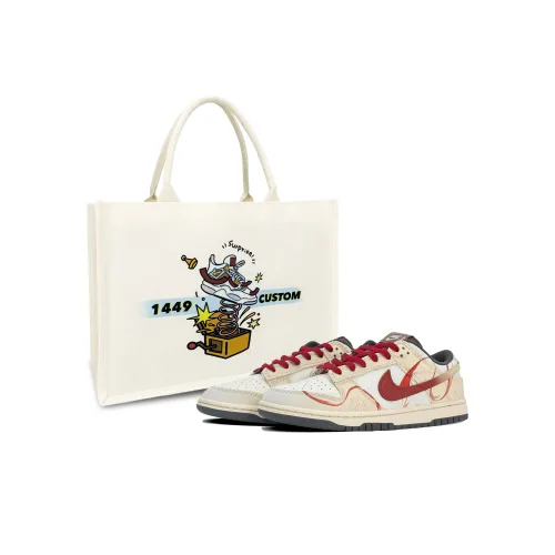 Nike Dunk Low Топ Скейтборд Кроссовки Мужские Красные Желтые