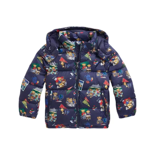 Polo Ralph Lauren Хлопковый пуховик Детская одежда FW22 Темно-синий Детский