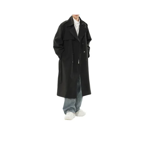 MARK WAFFLE Черное Унисекс Пальто